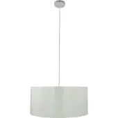 Licht-Erlebnisse Wohnliche Hängeleuchte AMARA Creme Gold Stoff rund Ø55cm Velours Optik Schlafzimmer Wohnzimmer Hängelampe