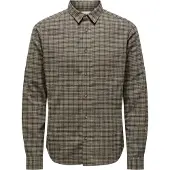Only & Sons Hemd - Regular fit - in Taupe - XXL