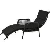 Kaemingk Kauai Sonnenliege wicker schwarz