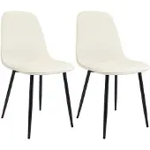 CLP 2er Set Esszimmerstuhl Maryam creme/Samt