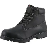 Dockers Winterboots BY GERLI, Herren, Gr. 40, Warmfutter, schwarz, Leder, Schuhe Winterboots, Workerboots, Schnürstiefel mit Blockabsatz