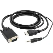 Gembird A-HDMI-VGA-03-6, 1,8 m, HDMI Typ A (Standard), VGA (D-Sub) + 3.5mm, Männlich, Männlich, 1920 x 1080 Pixel