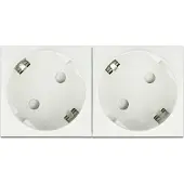 DeLOCK Easy 45 Schutzkontakt-Steckdose 45°-Anordnung 2-fach erweiterbar 45 x 45 mm, CEE 7/3, Weiß, Acrylnitril-Butadien-Styrol (ABS), Polycarbonat (PC), 250 V, 16 A, 4000 W