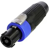 Neutrik NLT4FXX-BAG, speakON, Schwarz, Blau, Weiblich, Gerade, Metall, Kupfer