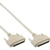 InLine Serielles Kabel, 37pol Stecker / Stecker, vergossen, 1:1 belegt, 2m