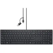Dell Pro kabelgebundene Collaboration-Tastatur – KB525C - deutsch (QWERTZ), Volle Größe (100%), Kabelgebunden, USB, Plunger key switch, QWERTZ, Schwarz