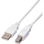 Value USB 2.0 Kabel, Typ A-B, weiß, 1,8 m