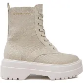 Tommy Hilfiger Schnürstiefeletten Feminine Essential Canvas FW0FW07357 Beige