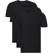 BOSS für Herren. 50534019 3er-Set schwarzer Bambus-T-Shirts (S), Heimtextilien, Baumwolle, Kurzarm
