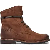 Tamaris Damen Schnürboot Stiefelette Leder Reißverschluss 1-25105-43, Größe:37 EU, Farbe:Braun