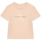 Calvin Klein Jeans T-Shirt Monogram IN0IN00001 Rosa Regular Fit