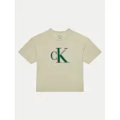 Calvin Klein Jeans T-Shirt IG0IG02806 Écru Boxy Fit