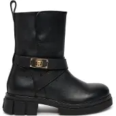 Tommy Hilfiger Stiefeletten Biker Leather FW0FW08313 Schwarz