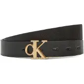 Calvin Klein Damengürtel Monogram Plaque Buckle 25Mm Rev LV04K7005G Schwarz 90