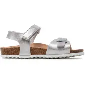 Geox Mädchen J Adriel Girl C Sandalen, 000bj Silver, 28 EU