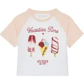 GUESS T-Shirt J5GI06 K8HM4 Weiß Boxy Fit