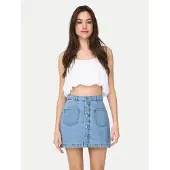 ONLY Top Lou 15342566 Weiß Cropped Fit