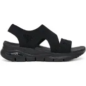 SKECHERS für Damen. 119458 Sandalen Arch Fit - Brightest Day schwarz (39), 1 bis 3 cm, Klettverschluss, Lässig