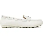 Tamaris Damen-Mokassins 1-24630-44, weißes Leder, Größe 37