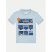 GUESS T-Shirt L5GI11 K8HM4 Himmelblau Regular Fit