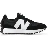 New Balance 327 Wildleder-Sneaker mit großem Logo, Schwarz 40.5 EU