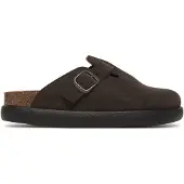 Scholl Clog Fae Chunky Suede Q Damen Dark Grey-Schuhgröße 38