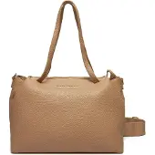 Mario Valentino Elegante Beigefarbene Damenschultertasche mit Recyceltem Material