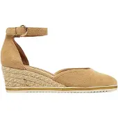 Tamaris Damen Pumps Espadrille Leder Keil Sandale Fesselriemen 1-22309-42, Größe:39 EU, Farbe:Braun