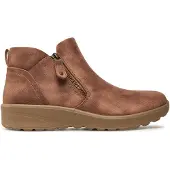 SKECHERS für Damen. 158952 Lovely Vibe Herbst braune Stiefelette (40), Wohnung, 1 bis 3 cm, Reißverschluss, Lässig