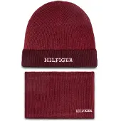 Tommy Hilfiger Set Mütze und Loop-Schal AU0AU01938 Rot