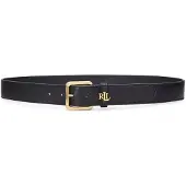 Ralph Lauren für Herren. 412968765001 Ledergürtel mit schwarzer Logoschnalle (XS), Lässig