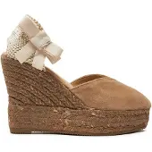 MANEBI' Espadrilles Hamptons Heart-Shaped Wedge Espadrilles W 1.6 WH Beige