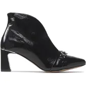 MACIEJKA Stiefeletten aus Naturleder, Schwarz, mit 6,5 cm Blockabsatz und spitzer Schuhspitze