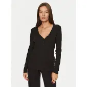 Hunkemoller Pyjama-T-Shirt 205123 Schwarz Slim Fit 38