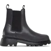 Tamaris Damen Stiefelette Leder Chelsea Boot derbe gezackte Sohle 1-25802-41, Größe:41 EU, Farbe:Grau