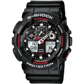 G-Shock GA 100 Uhr Black G-Shock Red, Größe: One Size