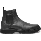 Calvin Klein Klassische Stiefeletten Eva Mid Chelsea Boot Lth YM0YM00750 Schwarz