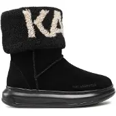 Karl Lagerfeld Damen Polo Schuhe KL44552 Schwarz Wildleder 37