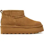 Bearpaw Damen Stiefeletten aus Naturveloursleder Iced Coffee 2940W245 mit herausnehmbarer Innensohle