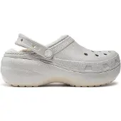 Crocs Pantoletten Classic Platform Glitter Lined Clog W 210413 Silberfarben 42.5