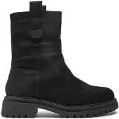 Tamaris Damen Stiefelette Reißverschluss Leder Warmfutter Laschen 1-26813-41, Größe:40 EU, Farbe:Schwarz