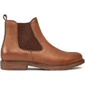 Tamaris Chelseaboots , Damen, Gr. 37, Textil, braun (braun used), Kalbsleder, schimmernd, unifarben, Schuhe Chelseaboots, Businessschuh, Chelsea Boot im klassischen Look, schmale Form, Topseller
