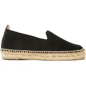 MANEBI' Espadrilles Suede Flat Espadrilles Schwarz 35
