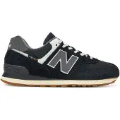 New Balance 574 Wildleder Trainer, Schwarz 42 EU