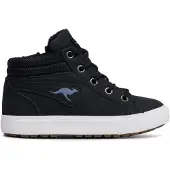 Kangaroos Kavu I High-Top Kinder Sneaker Uni schwarz gefüttert Winterschuhe, Schuhgröße:32 EU