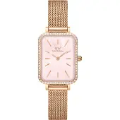 Daniel Wellington Damenuhr Quadro Lumine Lünette Melrose Pink 40 Damen DW-DW00100669