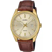Casio Collection Analog Herrenuhr Edelstahl geolden MTP-1302PGL-9AVEF