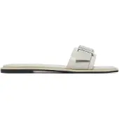 Calvin Klein Pantoletten Flat Slide W/Buckle - Lth HW0HW02490 Grau 38