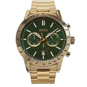 HUGO BOSS Herrenuhr Allure 1513923, Gold / Grün