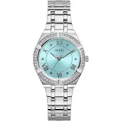 GUESS GW0033L7 Damenuhr Cosmo Stahl/Türkis